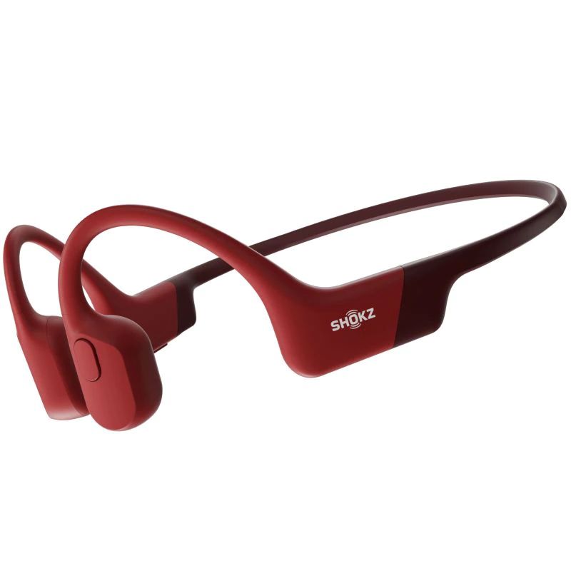 Shokz Openrun Bone Conduction Open-Ear Endurance Bluetooth Headset Red