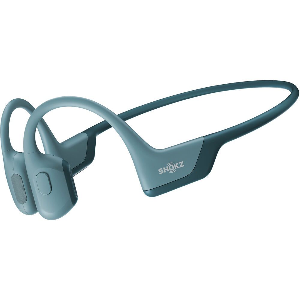 Shokz Openrun Pro Bone Conduction Open-Ear Endurance Wireless Bluetooth Headphones Blue