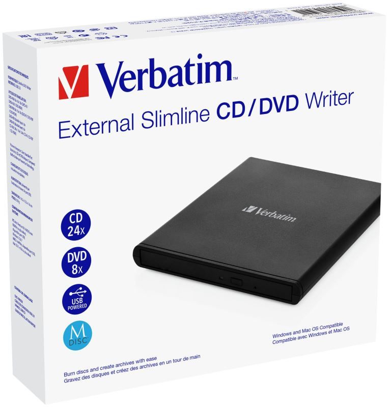 Verbatim External Slimline DVD-Writer Black BOX