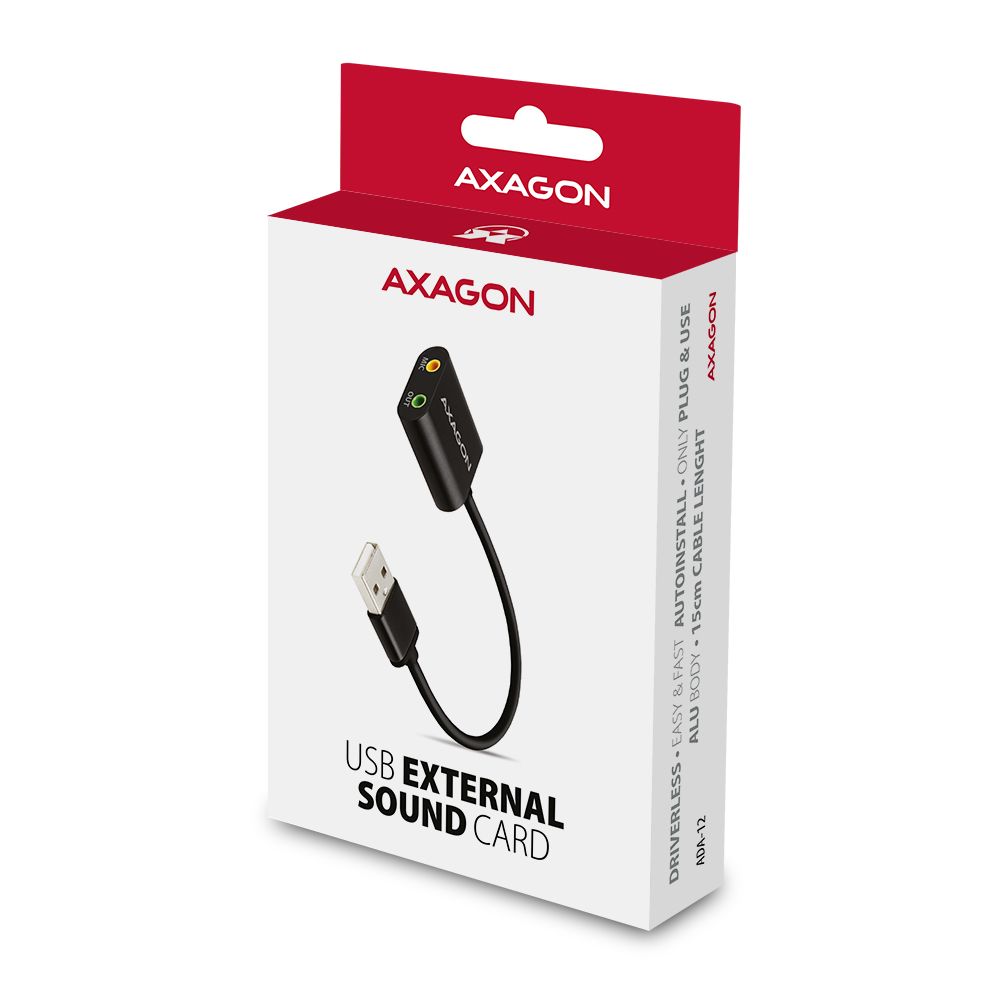 AXAGON ADA-12 USB Cable Audio 2.0 USB Hangkártya