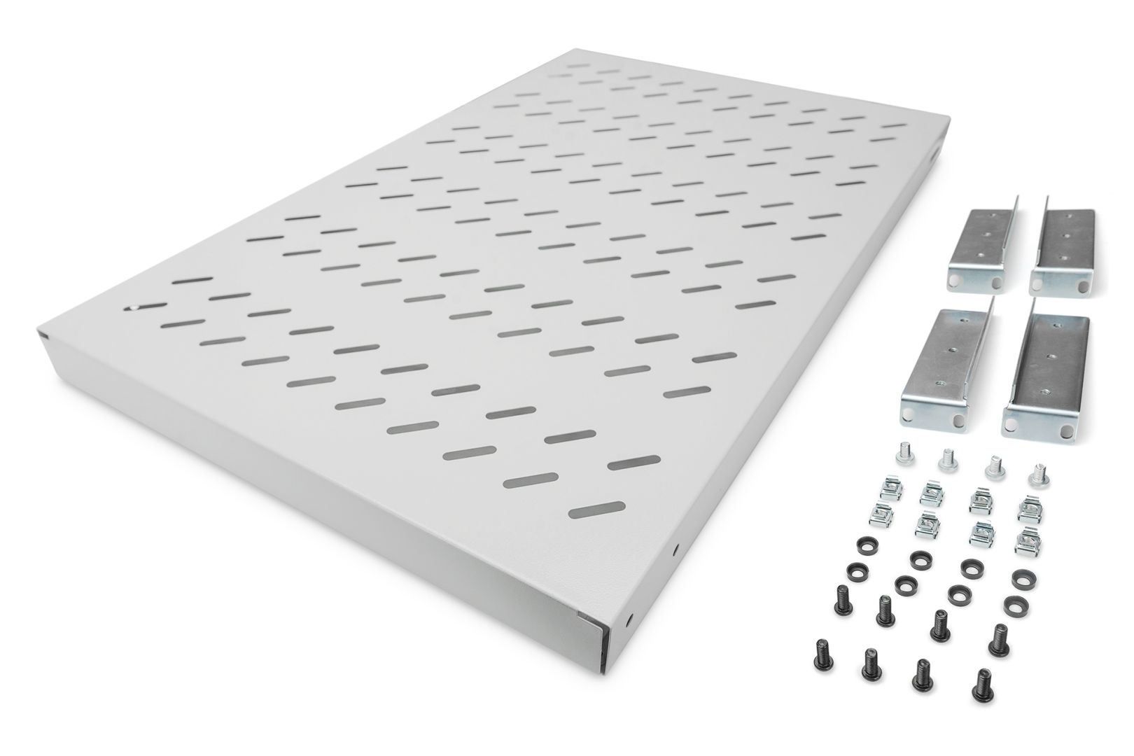 Digitus 1U fixed shelf for 1000mm depth racks 44x482x700 mm adjust. 700-900mm depth Grey