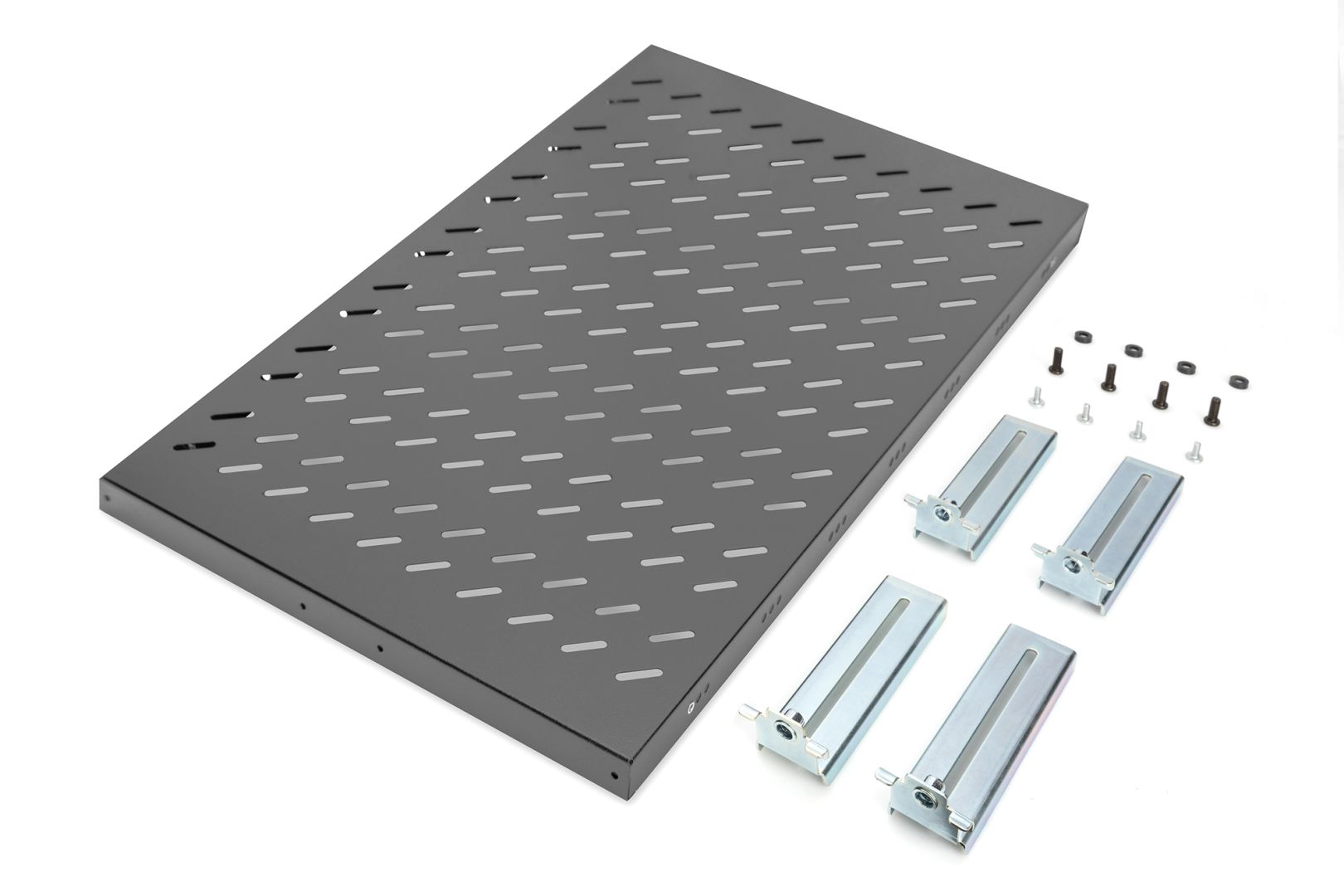 Digitus 1U fixed shelf for racks from 1000mm depth 44x486x770mm up to 50kg Black (RAL 9005)