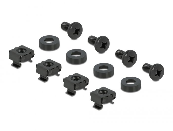 DeLock 10″ DIN rail Panel 1U Black