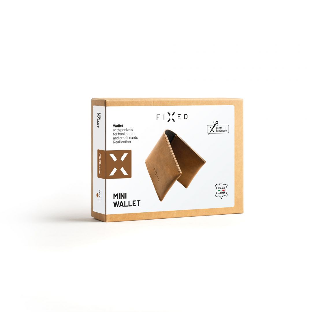 FIXED valódi bőr pénztárca, barna