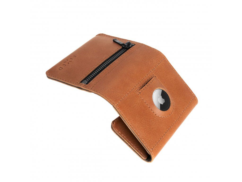 FIXED Tripple FIXWAT-TR2-BRW bőr pénztárca, AirTag tartóval, barna