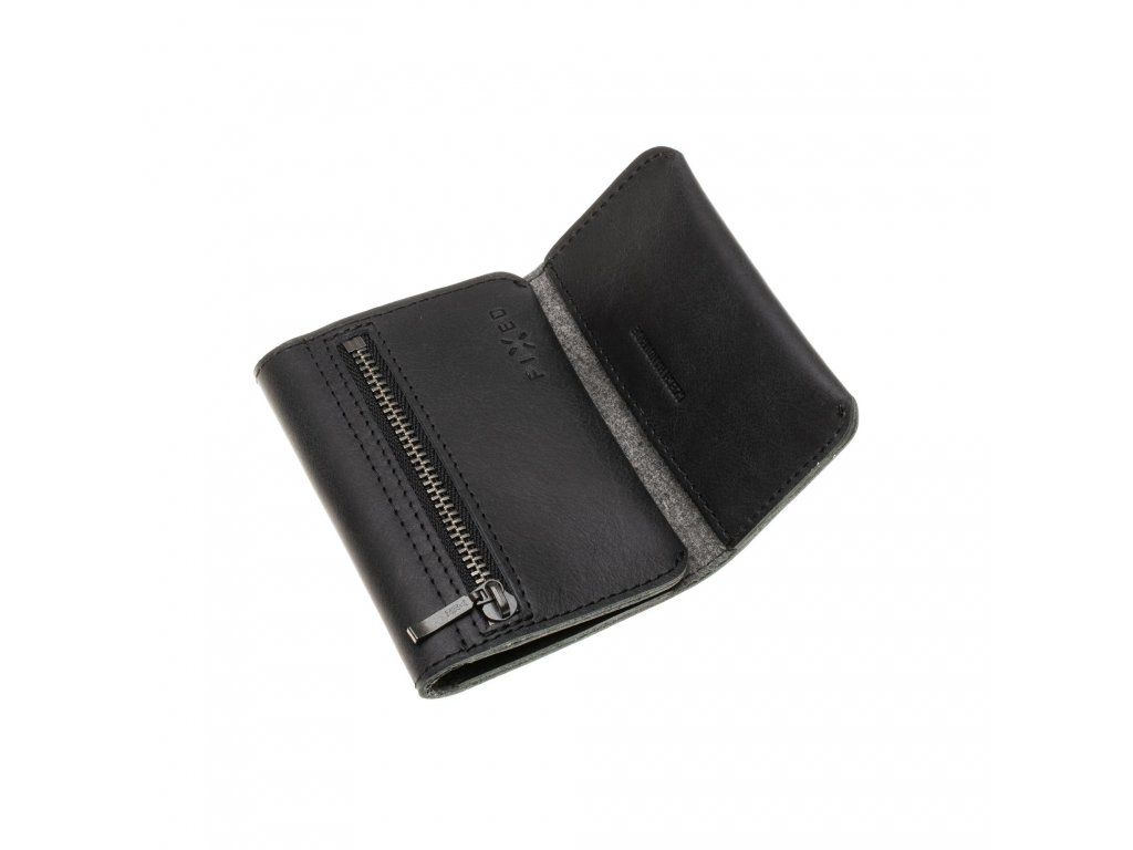 FIXED Tripple FIXWAT-TR2-BK bőr pénztárca, AirTag tartóval, fekete