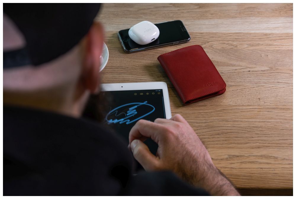 FIXED XL valódi bőr  pénztárca, piros