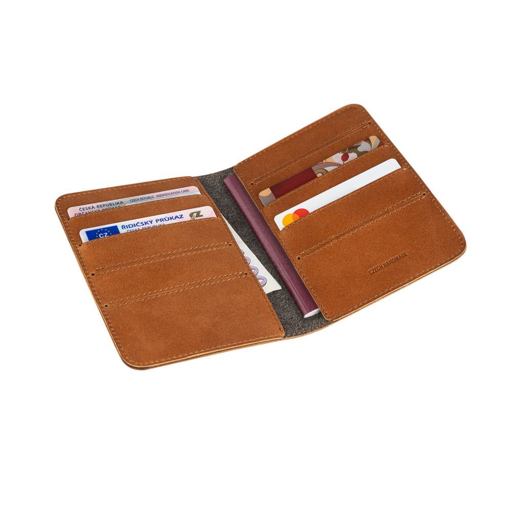 FIXED Passport valódi bőr  pénztárca, barna