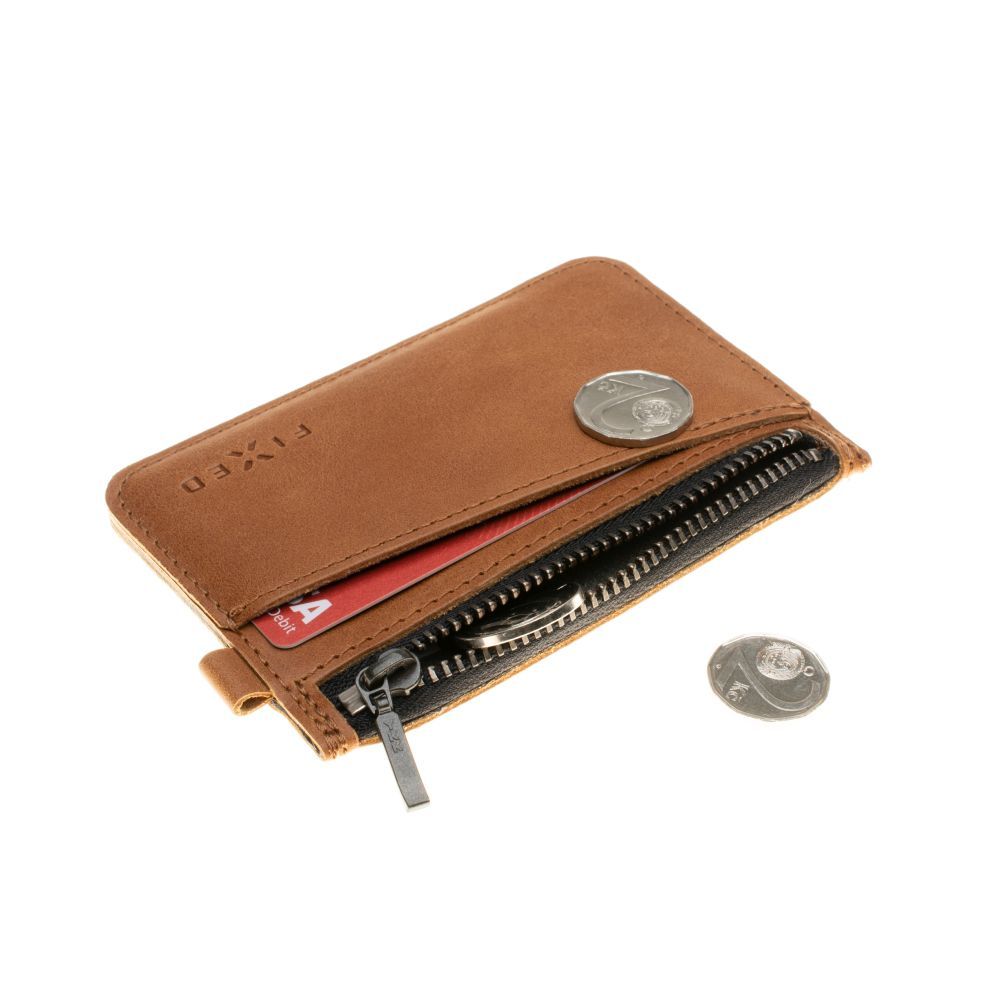 FIXED Coins valódi bőr  pénztárca, barna
