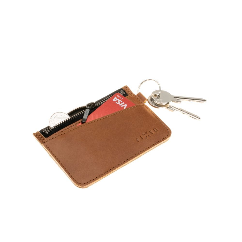 FIXED Coins valódi bőr  pénztárca, barna
