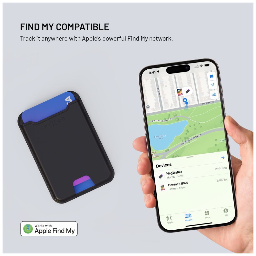 FIXED MagWallet péntárca műbörből, fekete