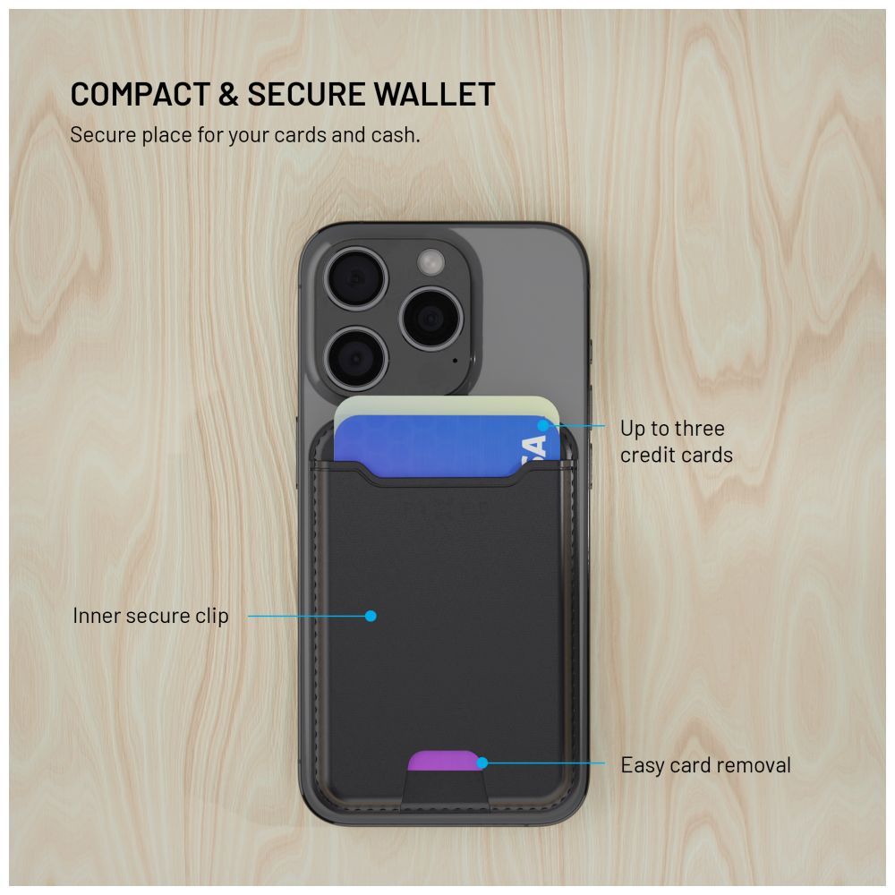 FIXED MagWallet péntárca műbörből, fekete