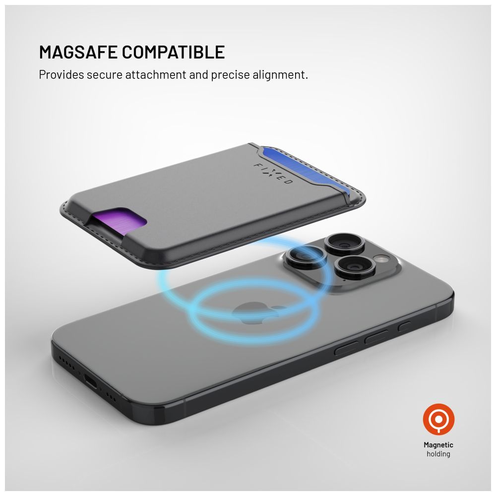 FIXED MagWallet péntárca műbörből, fekete