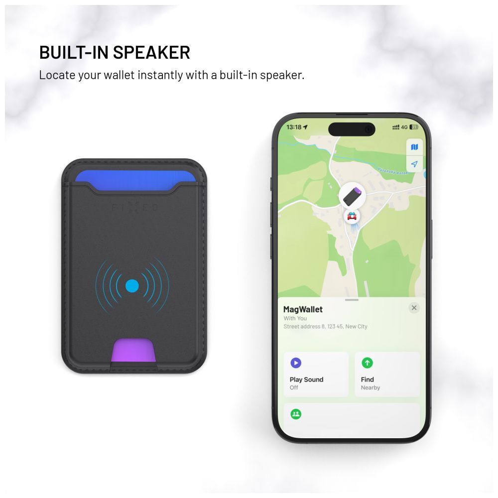 FIXED MagWallet péntárca műbörből, fekete