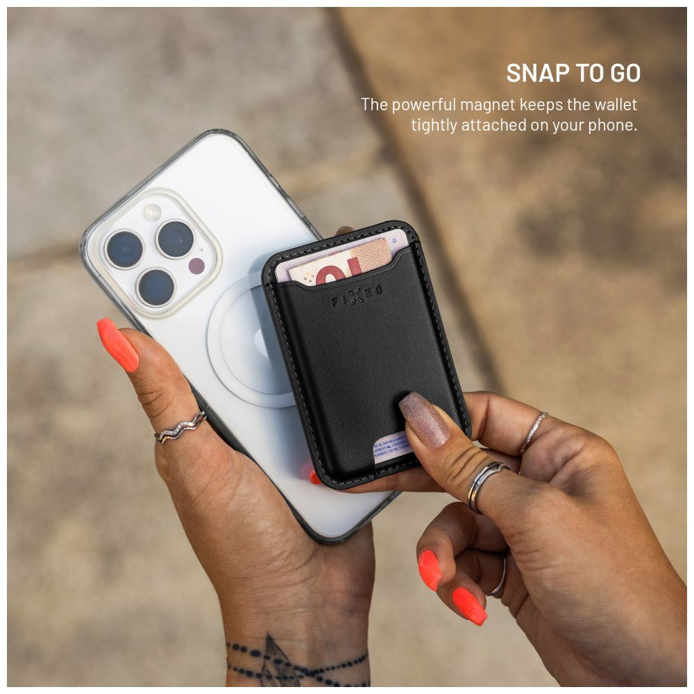 FIXED MagWallet péntárca műbörből, fekete