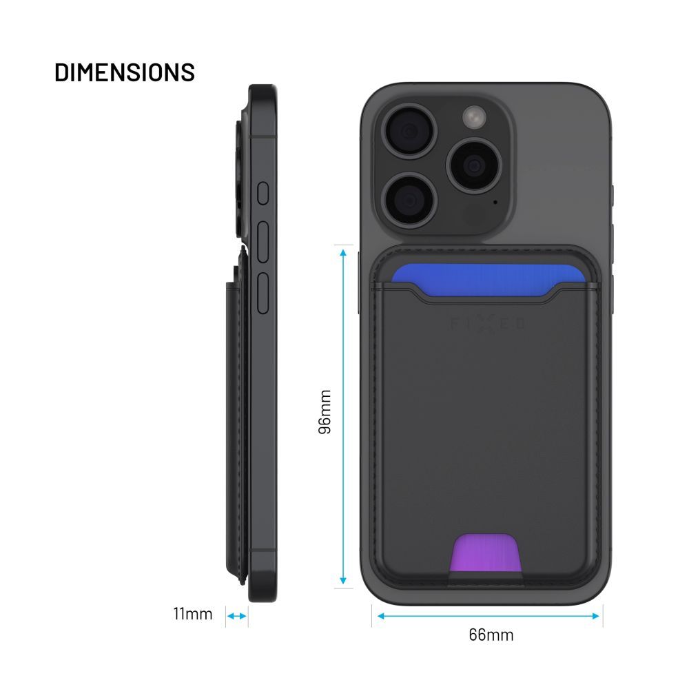 FIXED MagWallet péntárca műbörből, fekete