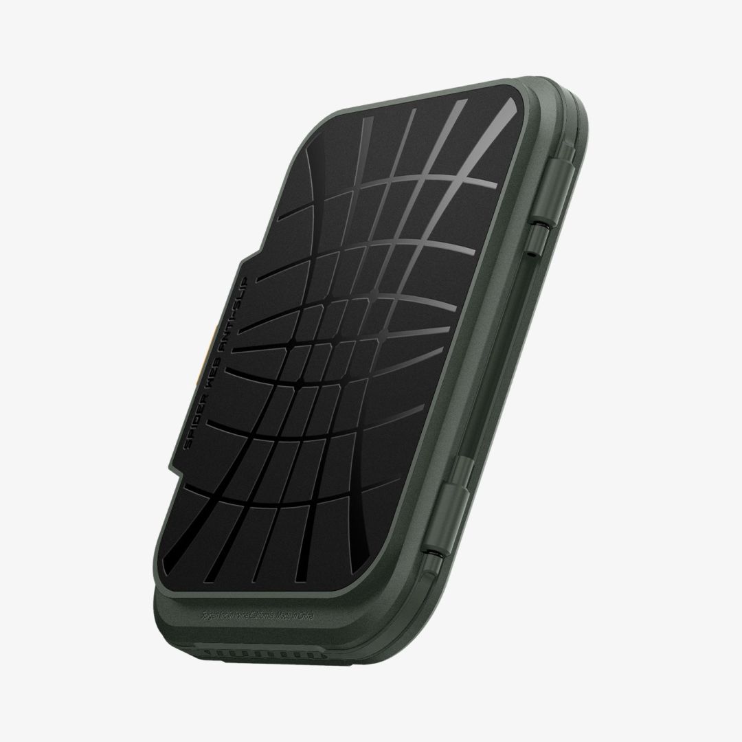 Spigen iPhone Lock Fit MagSafe Wallet Military Green