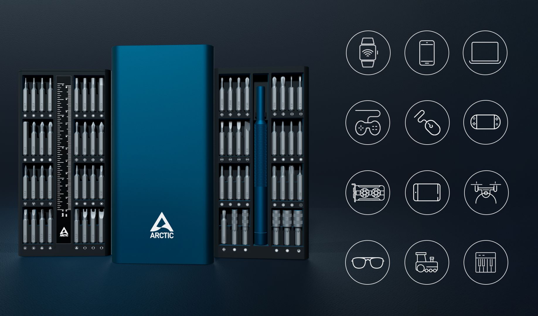 Arctic Precision Screwdriver Toolkit Dark Blue