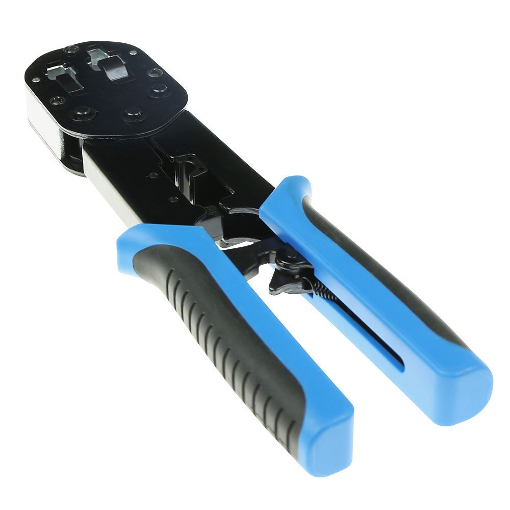 ACT TD168T Modular crimp tool for pass-through RJ45 connectors Blue