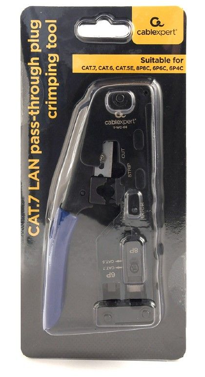 Gembird CAT.7 LAN pass-through plug crimping tool Blue