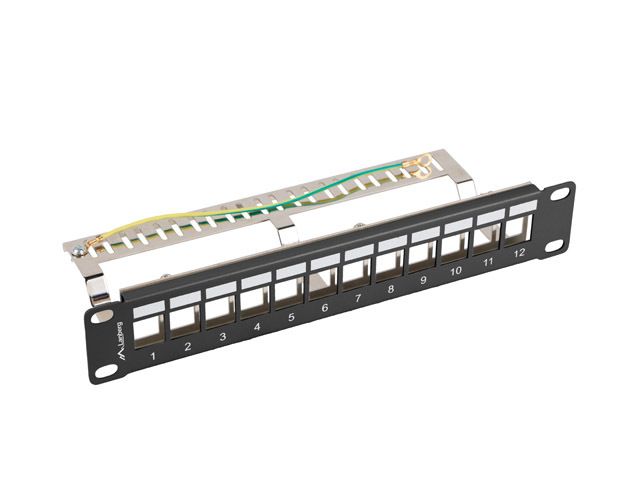 Lanberg 12-port Patch Panel 1U Black