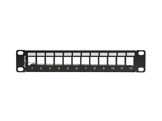 Lanberg 12-port Patch Panel 1U Black