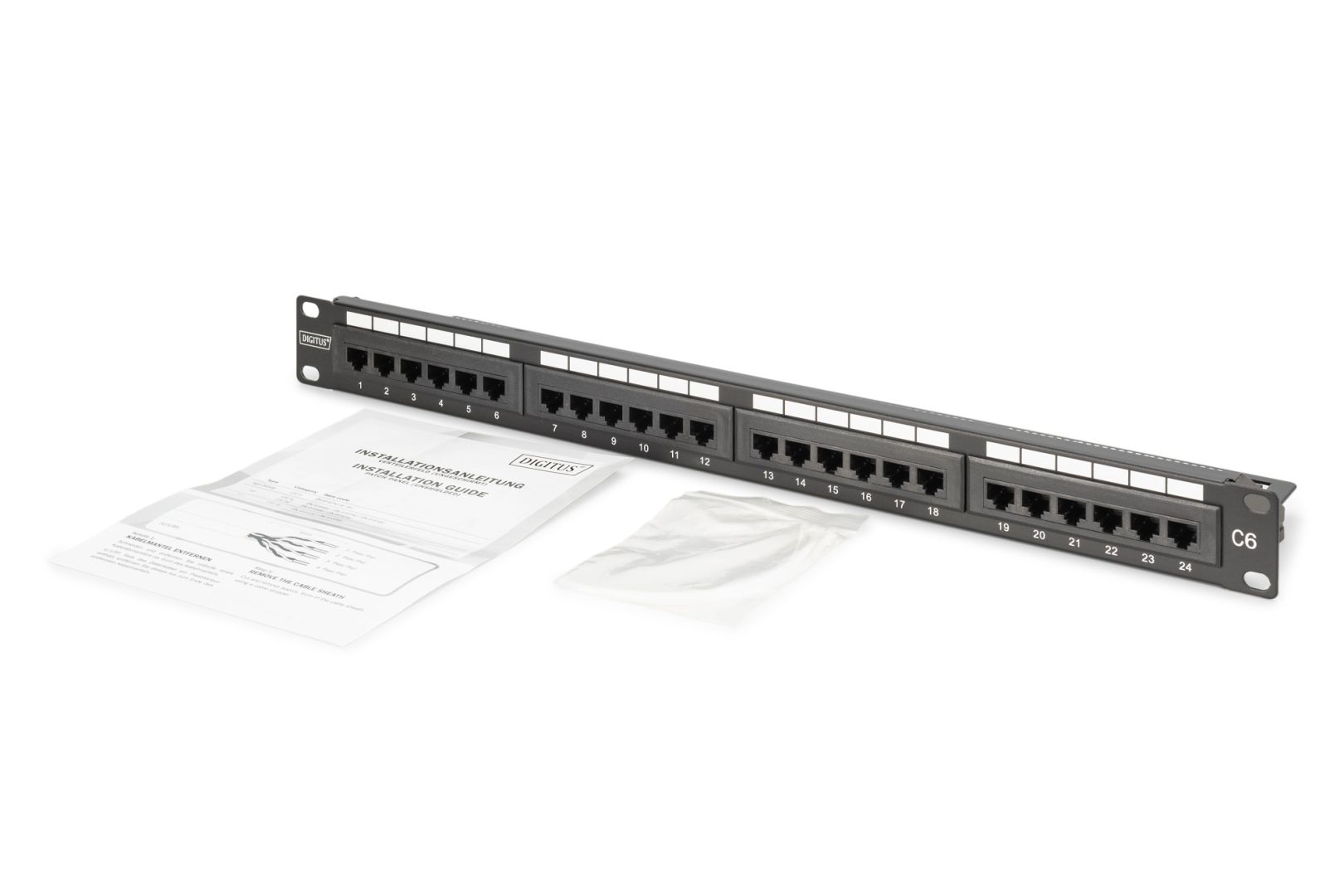 Digitus 24-port Patch Panel 1U Black