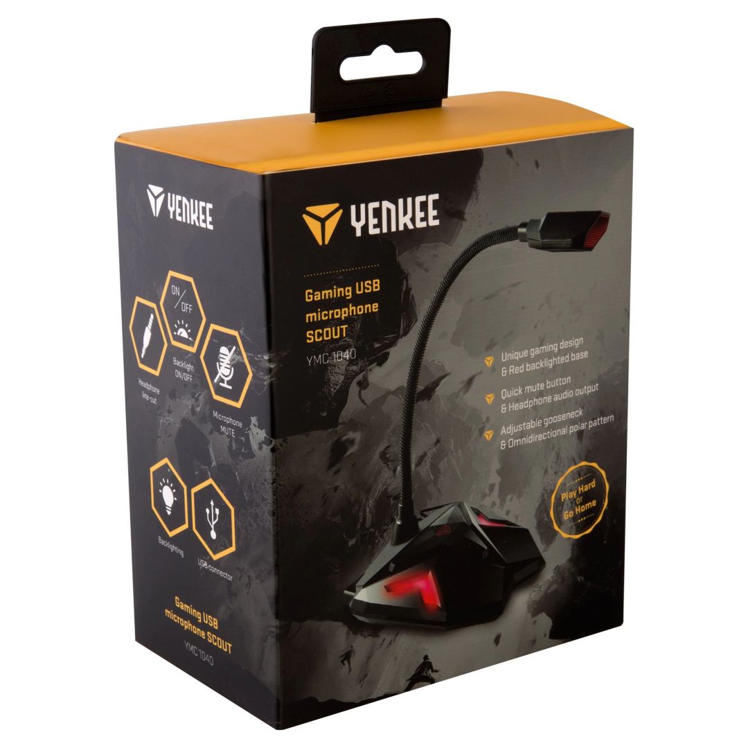 Yenkee YMC 1040 Scout Gamer Microphone Black/Red