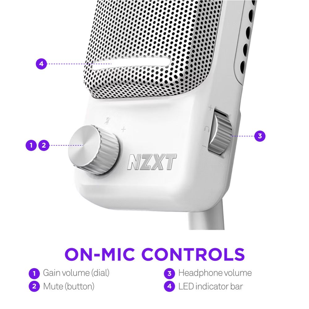 NZXT Capsule Elite Microphone White