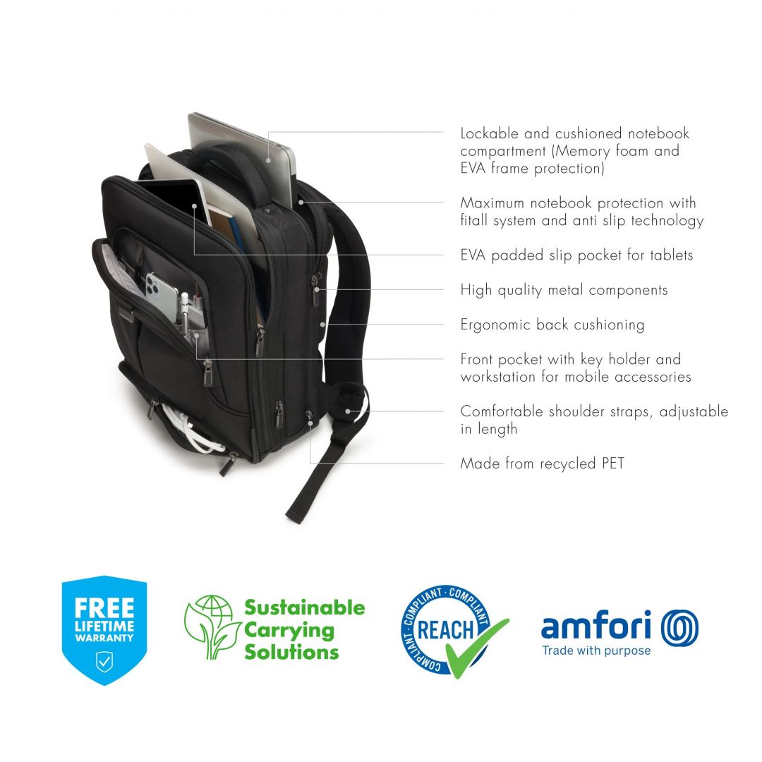 Dicota Laptop Backpack Eco Pro 14,1