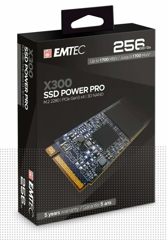 Emtec 256GB M.2 2280 NVMe X300 Power Pro