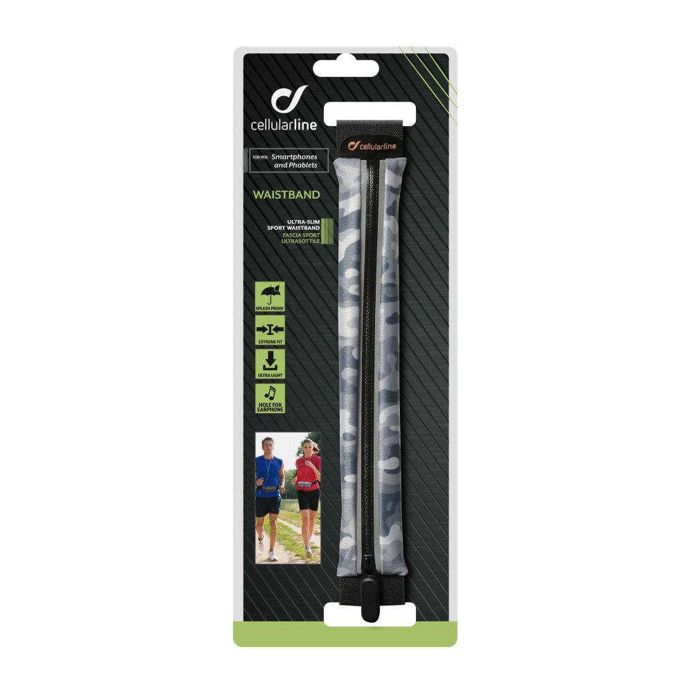 Cellularline SportlularLine WAISTBAND sports case SUMMER EDITION with accessory pocket Camou design