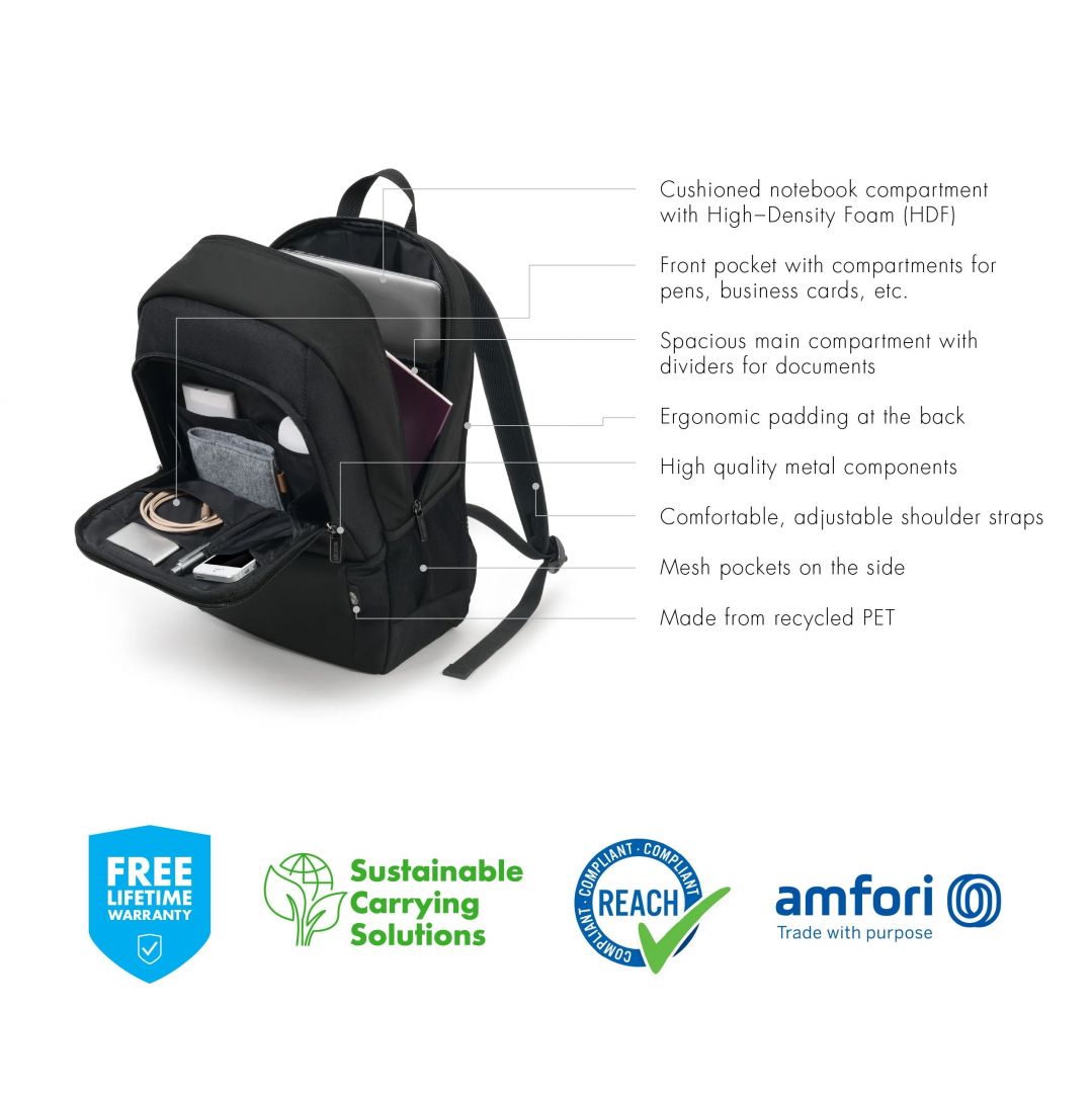 Dicota Laptop Backpack Eco Base 17,3