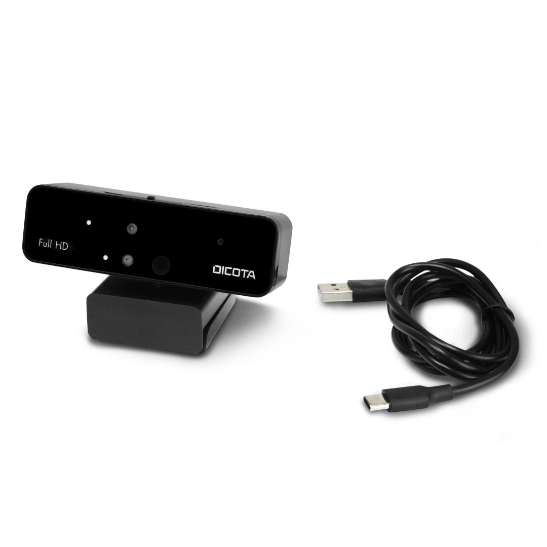 Dicota PRO Face Recognition Webkamera Black