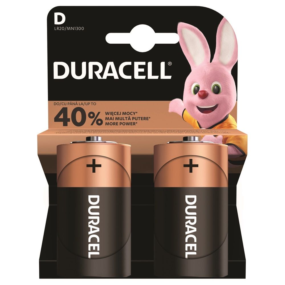 Duracell D Alkáli Elem 2db/csomag