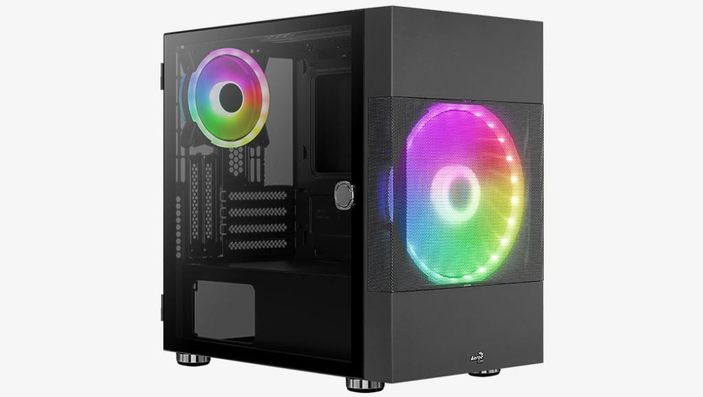 Aerocool Atomic ARGB Tempered Glass Black