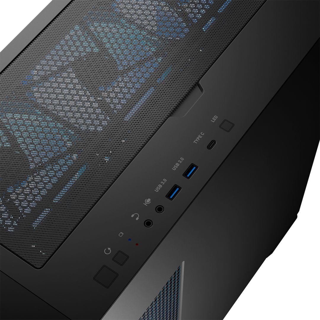 Modecom Horizon ARGB Flow Tempered Glass Black