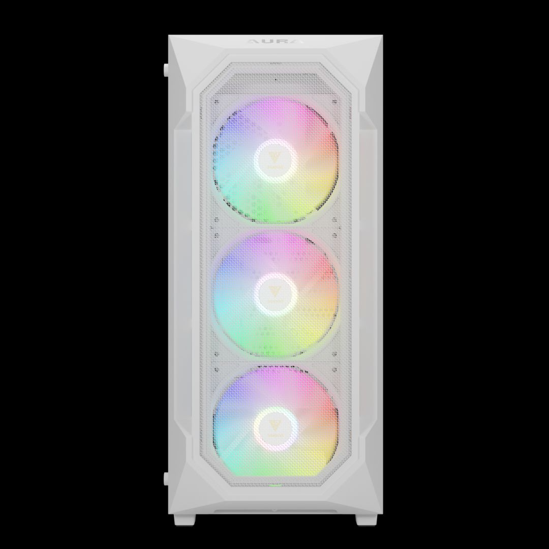 Gamdias Aura GC1 Elite WH ARGB Tempered Glass White