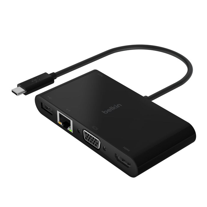 Belkin USB-C Multimedia + Charge Adapter 100W Black