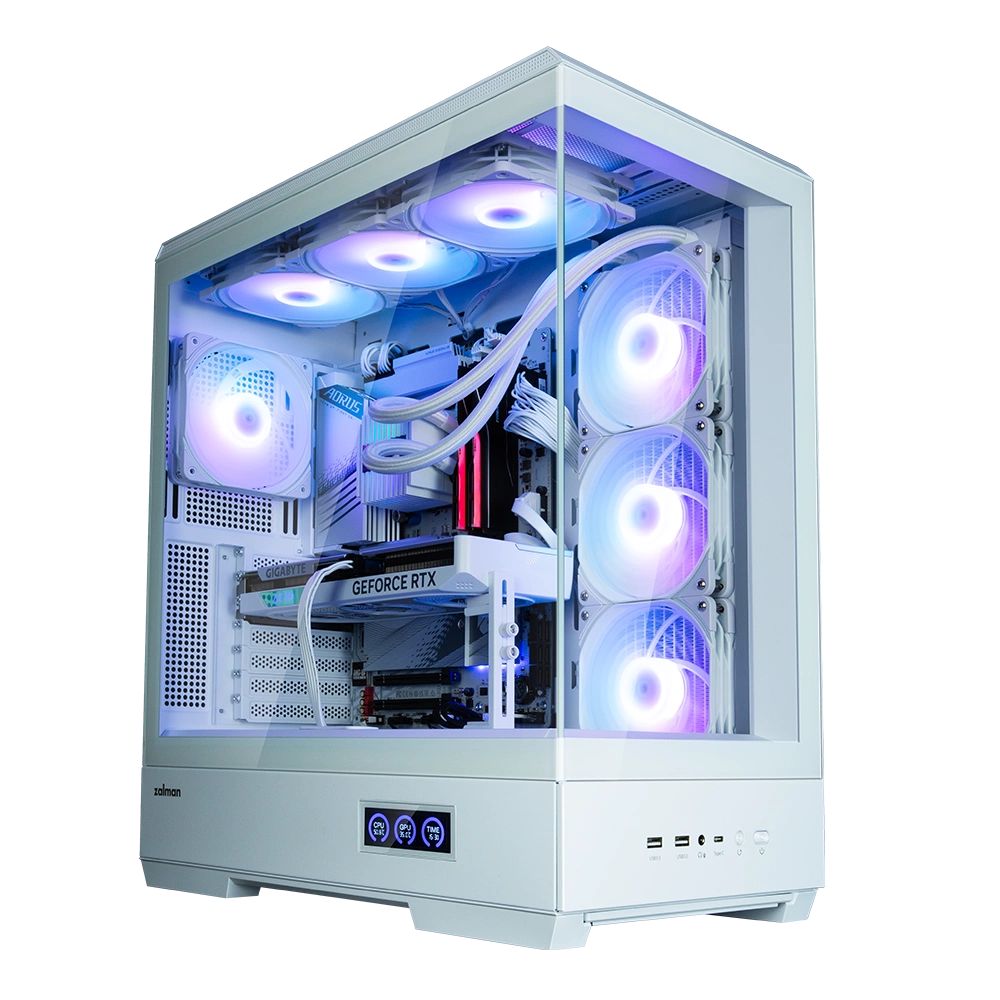 Zalman P50 DS Tempered Glass White