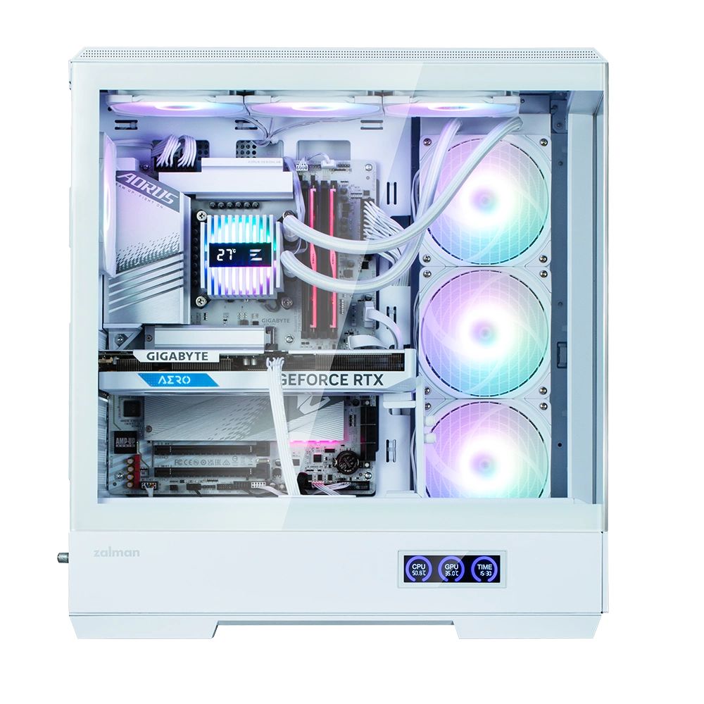 Zalman P50 DS Tempered Glass White