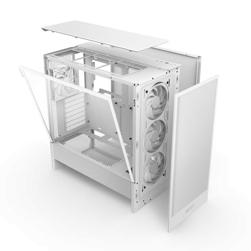 NZXT H5 Flow RGB (2024) Tempered Glass White