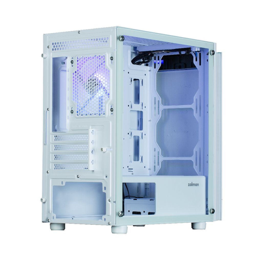 Zalman T4 Plus RGB Tempered Glass White