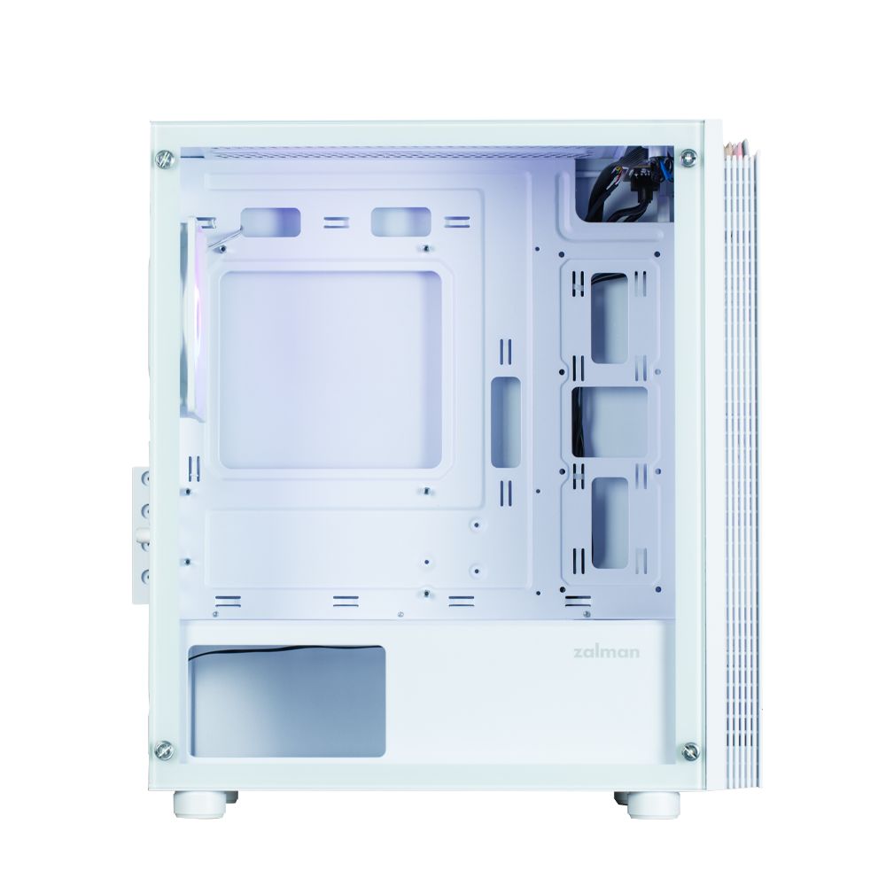 Zalman T4 Plus RGB Tempered Glass White