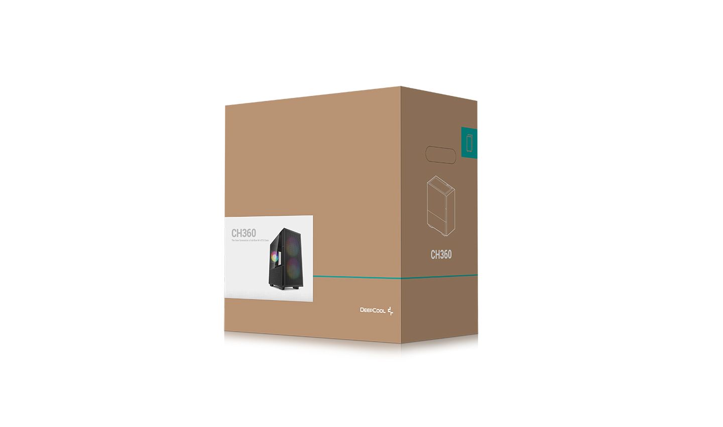 DeepCool CH360 Tempered Glass Black