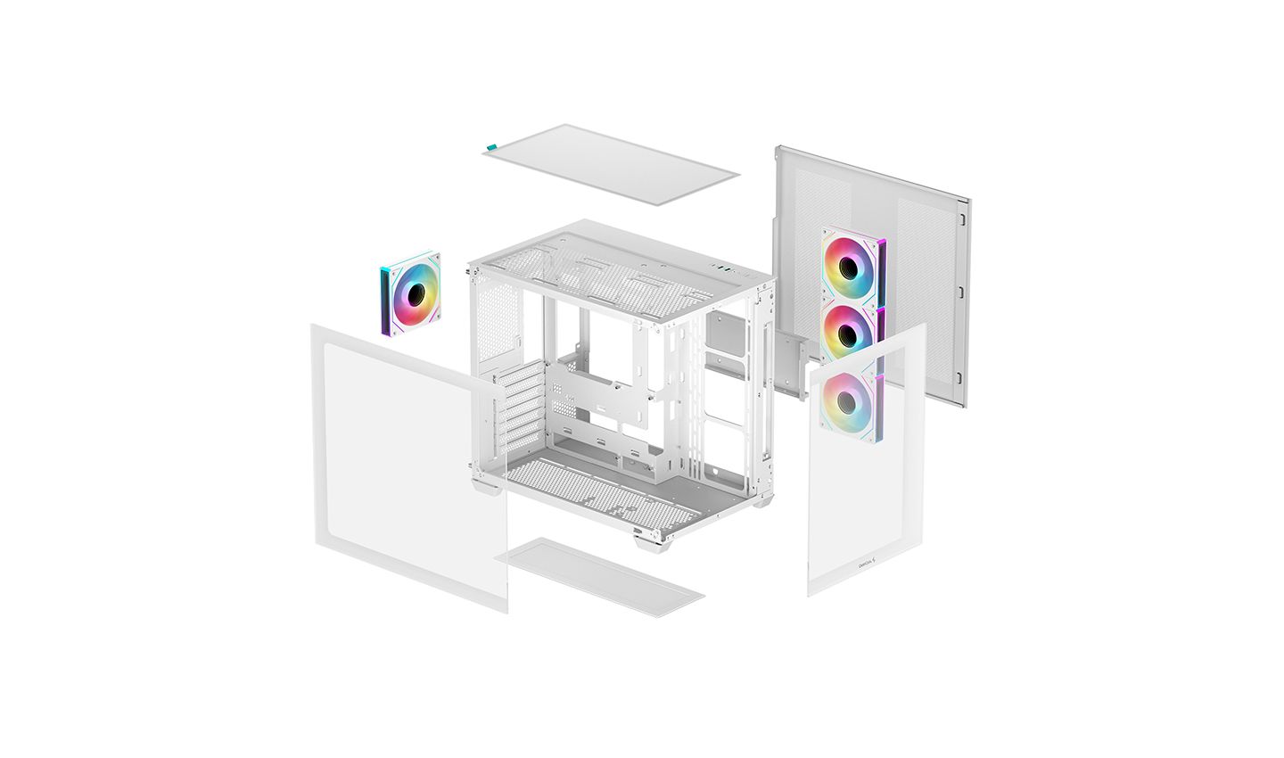 DeepCool CG530 F4 Tempered Glass White