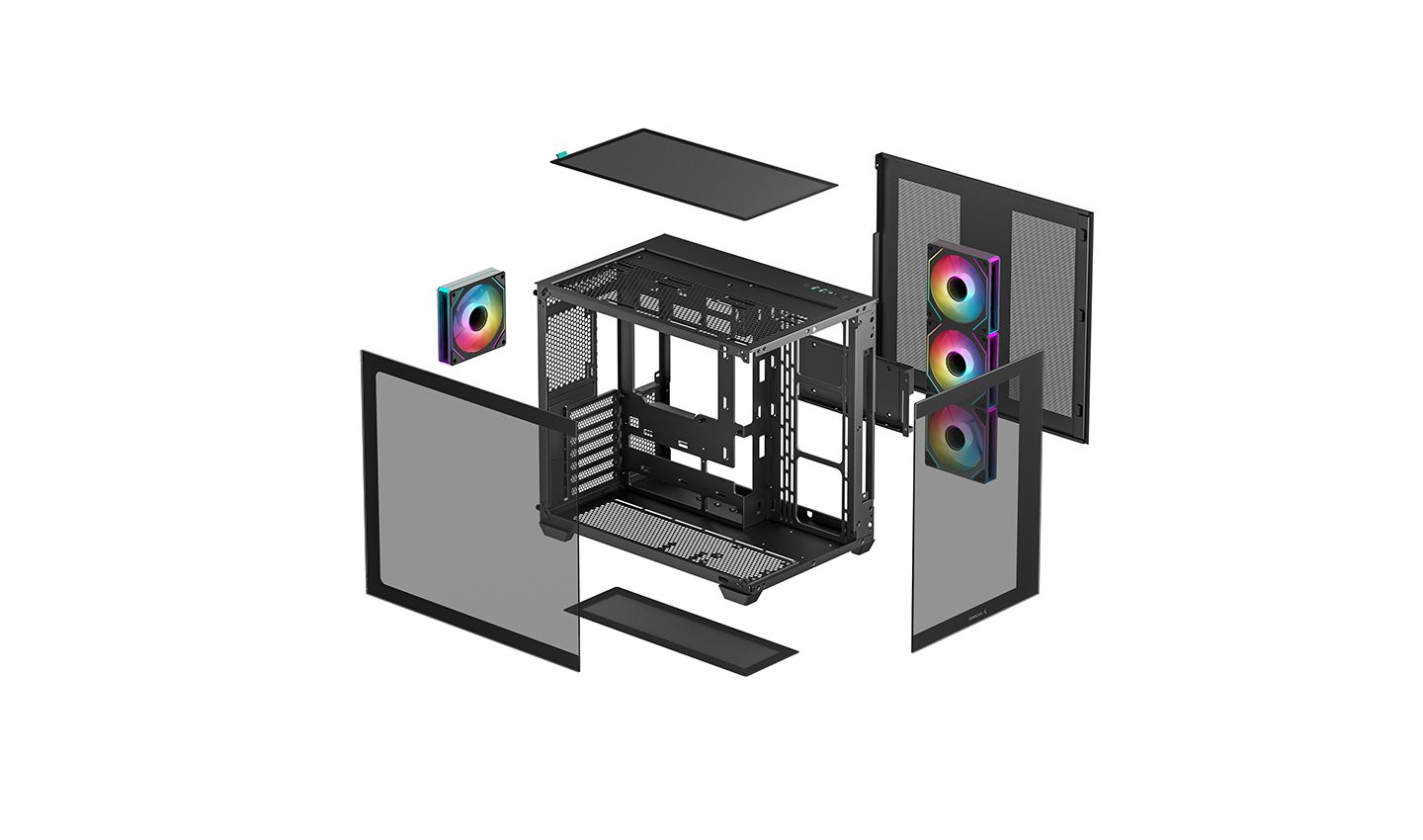 DeepCool CG530 F4 Tempered Glass Black