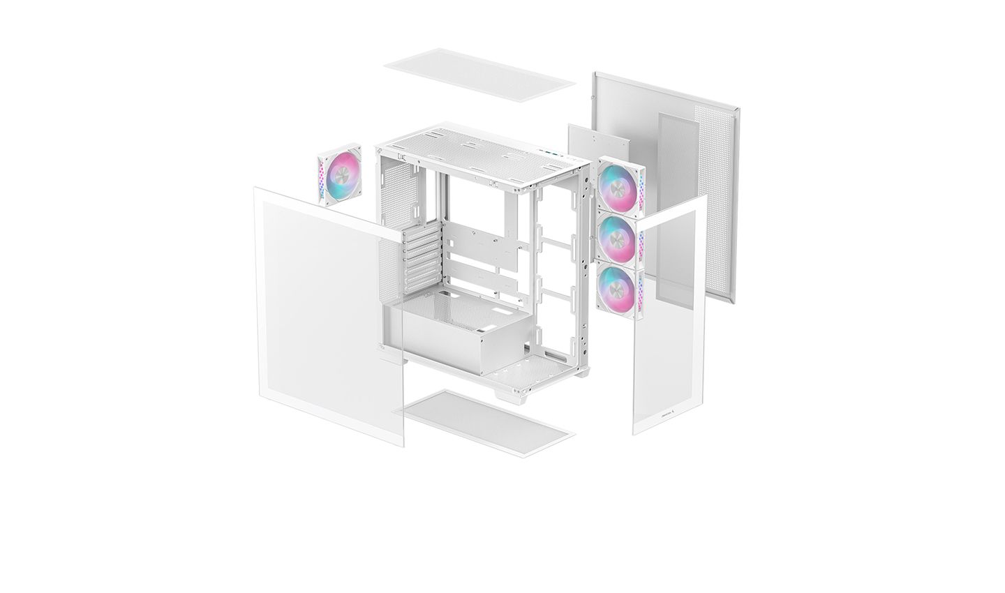 DeepCool CG580 4F WH Tempered Glass White