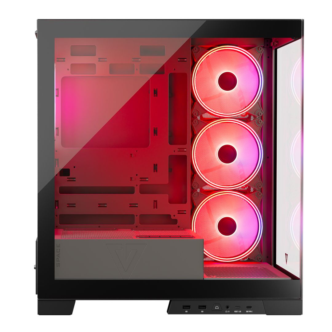 Modecom Volcano Space Apex ARGB Tempered Glass Black