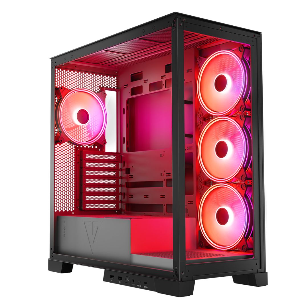 Modecom Volcano Space Apex ARGB Tempered Glass Black